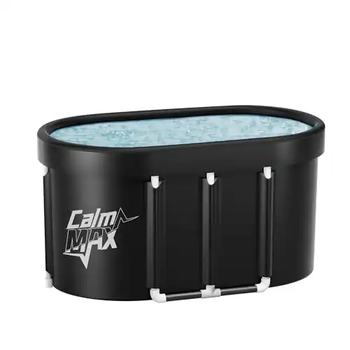 CalmMax Oval Ice Bath Tub for Athletes XL Portable Cold Plunge Tub for Cold Water Therapy