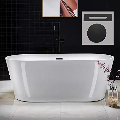 WOODBRIDGE; Acrylic Freestanding Bathtub Contemporary Soaking Tub