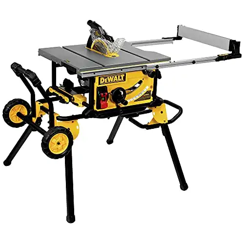 DEWALT 10 Inch Table Saw,  With Rolling/Collapsible Stand